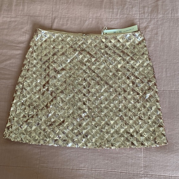 New, juniors L, sequin mini skirt with zipper closer - Picture 1 of 2
